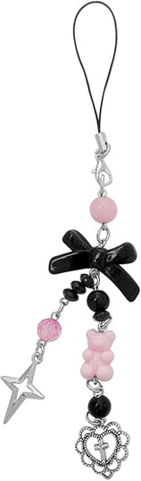 1-4PCS Cute Phone Charms Aesthetic Y2K Cell Phone Charms Strap Strawberry Butterfly Star PhoneCharm Y2K Accessories for Bag Keychain Airpods Camera Pendants Decor