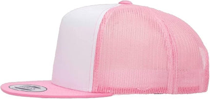 Yupoong 5-Panel YP Classic Trucker Cap | High Profile Flat Visor Snapback | OSFM | Bulk Packs Available