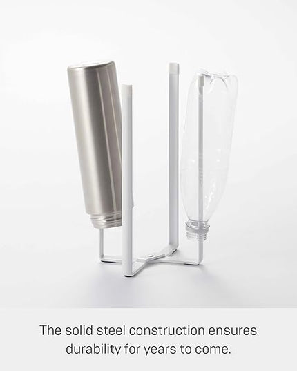 YAMAZAKI Home Tower Kitchen Multi Eco Stand - Multifunctional Plastic Bag Holder Bottle Dryer - Steel