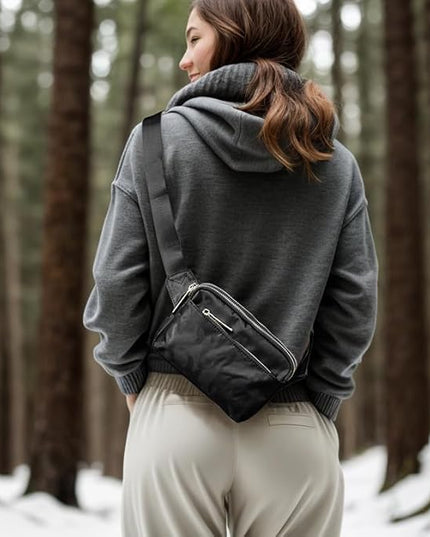 UTO Fanny Pack for Women Crossbody Trendy Fashion Belt Purse Chest Waist Hip Bumbag for Outdoor Shopping Travel Hiking