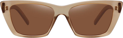 WOWSUN Narrow Small Vintage Polarized Cat Eye Sunglasses for Women