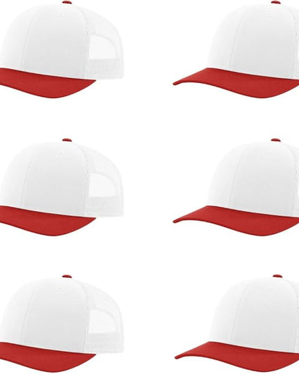 Richardson 112 Classic Six-Panel Adjustable Snapback Trucker Cap | Bulk Packs Available