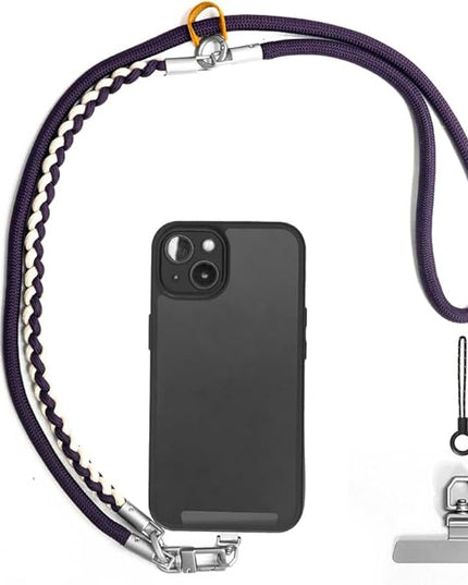 Besnfoto Phone Lanyard Crossbody Phone Strap 3-IN-1 Neck and Wrist strap for Cell Phone 360°Universal Metal Buckles and Tabs