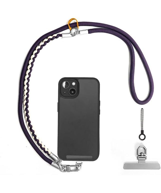 Besnfoto Phone Lanyard Crossbody Phone Strap 3-IN-1 Neck and Wrist strap for Cell Phone 360°Universal Metal Buckles and Tabs