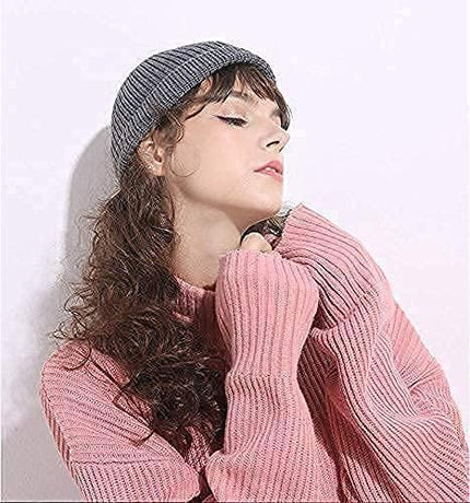 ROYBENS 4 Pack Wool Fisherman Beanies for Men, Knit Short Watch Cap Winter Warm Hats