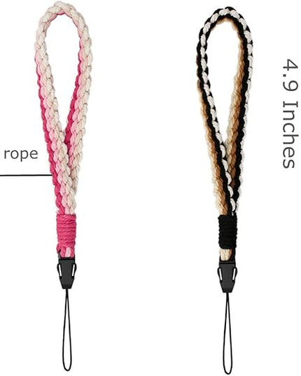 2 PCS Universal Cell Phone Wrist Strap, Handmade Phone Case Wrist Lanyard, Phone Charms Strap for Women Girls(4)