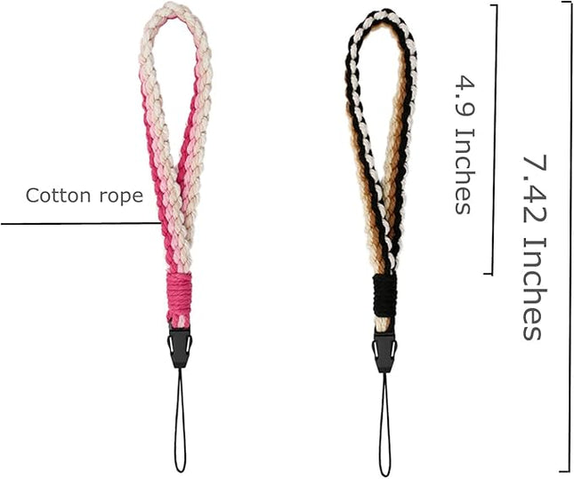 2 PCS Universal Cell Phone Wrist Strap, Handmade Phone Case Wrist Lanyard, Phone Charms Strap for Women Girls(4)