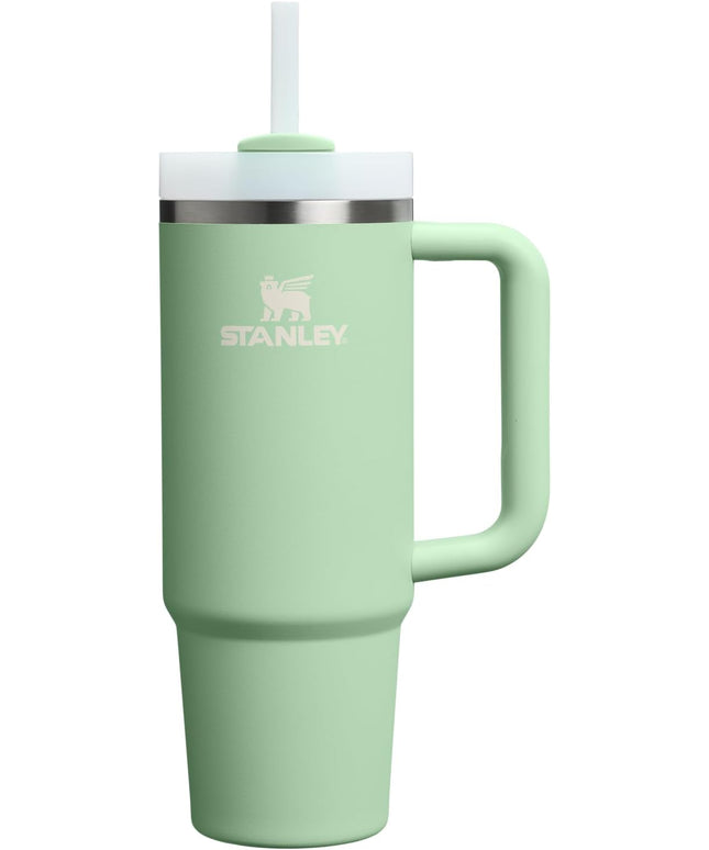 STANLEY Quencher H2.0 Tumbler with Handle and Straw 30 Fluid Ounces | Flowstate 3-Position Lid | Cup Holder Compatible for Travel | Insulated Stainless Steel Cup | BPA-Free | Pistachio