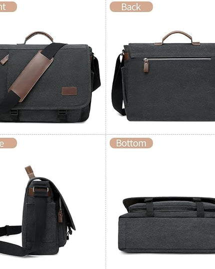 Canvas Messenger Bag for Men Waterproof Business Bags for Men Vintage Canvas Laptop Bag
