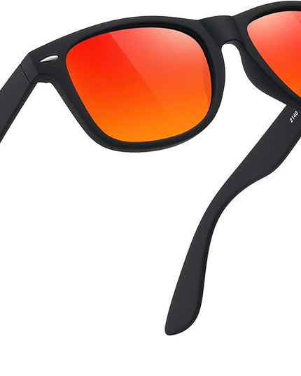 FEIDUSUN Sunglasses Men Polarized Sunglasses for Mens and Womens,Black Retro Sun Glasses Driving Fishing UV Protection