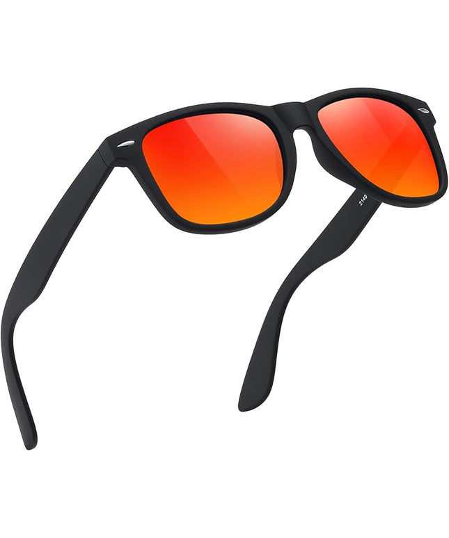 FEIDUSUN Sunglasses Men Polarized Sunglasses for Mens and Womens,Black Retro Sun Glasses Driving Fishing UV Protection
