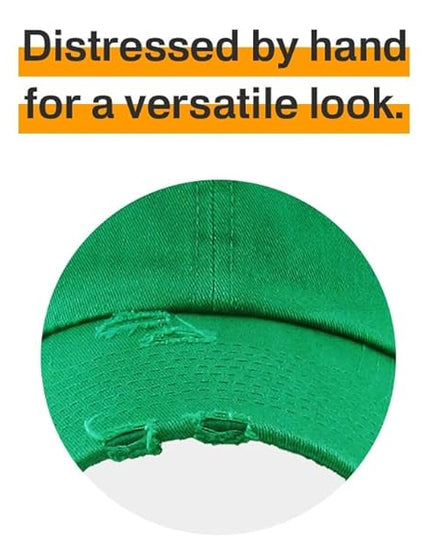 KBETHOS Vintage Washed Distressed Cotton Dad Hat Baseball Cap Adjustable Polo Trucker Unisex Style Headwear