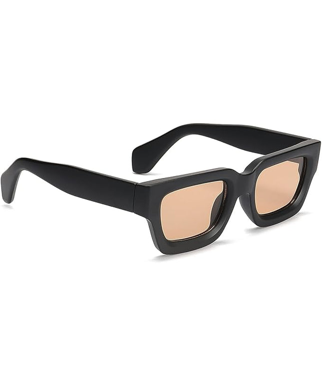 Trendy Square Sunglasses for Men Women Fashion Thick Rectangle Sun Glasses UV Protection Shades Designer Style