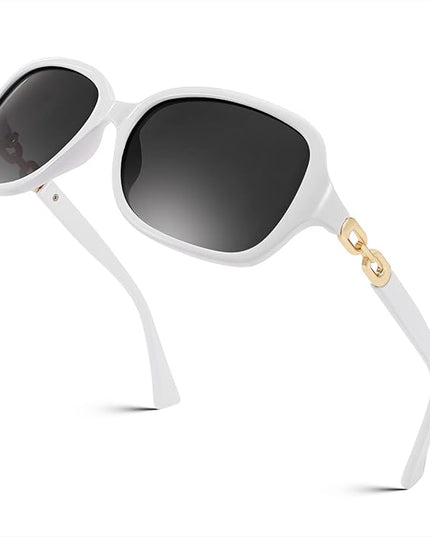 FEISEDY Vintage Square Polarized Sunglasses for Women UV400 Travel Driving Fashion Arcuate Sunglasses B2526