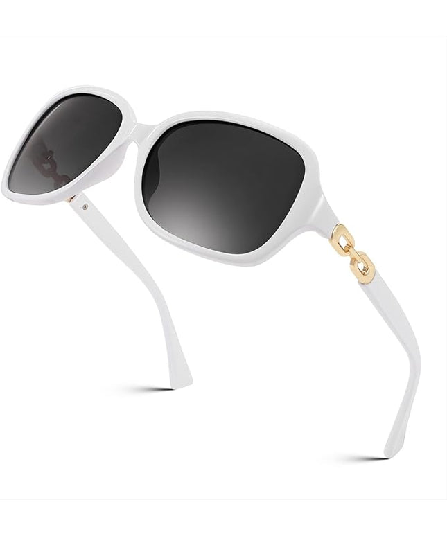FEISEDY Vintage Square Polarized Sunglasses for Women UV400 Travel Driving Fashion Arcuate Sunglasses B2526