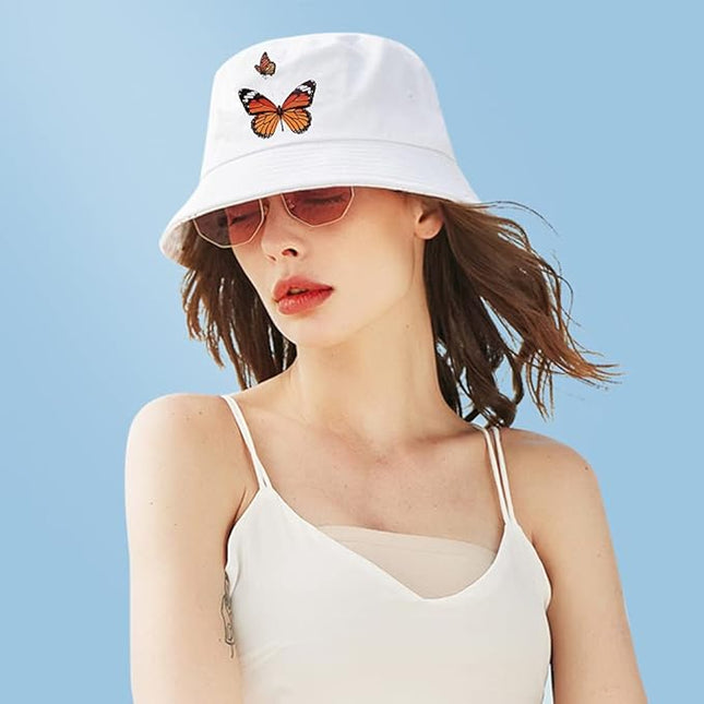 XYIYI Fashion Embroidery Bucket Hat Cotton Beach Fisherman Hats for Women Girls