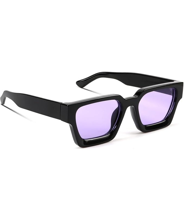 Trendy Square Sunglasses for Men Women Fashion Thick Rectangle Sun Glasses UV Protection Shades Designer Style