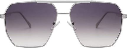 SOJOS Retro Oversized Square Polarized Sunglasses for Women Men Vintage Shades Classic Large Metal Sun Glasses
