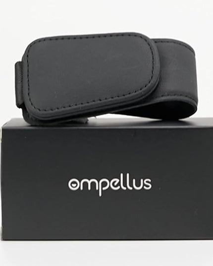 2 Pack Magnetic Leather Sunglass Holder, Eyeglass Hanger Clip for Car Sun Visor, Suitable for Different Size Eyeglasses(Black, 2 Pack)