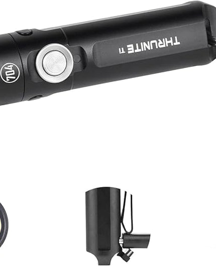 ThruNite Ti Keychain Flashlight, Customized Edition with 704 Tactical, 650 Lumens USB-C Rechargeable Compact Pocket Light with Magnetic Tailcap, for Camping, Everyday Carry (Black Cool White)