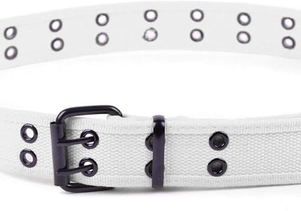 Boxed Gifts Parquet Casual Canvas Belt - Double Hole, Double Grommets for Men & Women