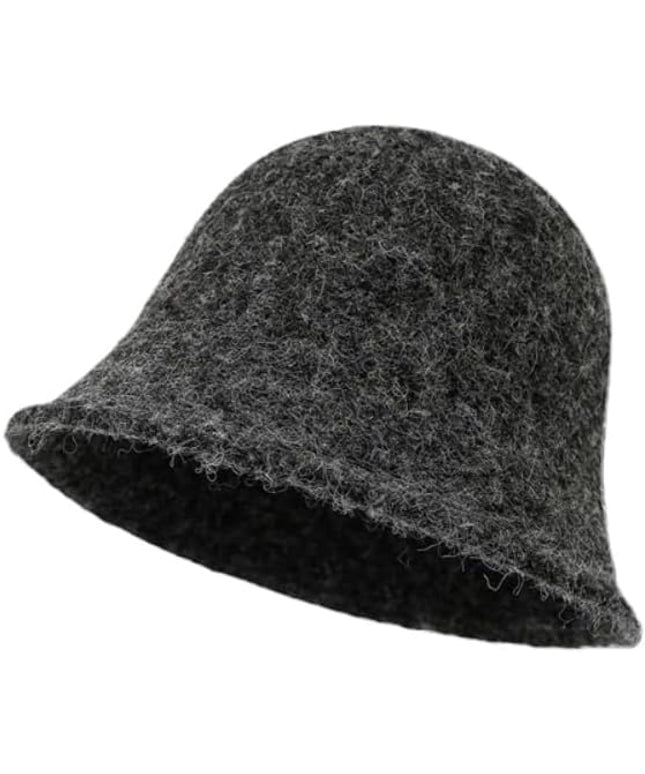 Winter Plush Fuzzy Polyester Bucket Hat Fisherman Hats for Women Men Bucket hat