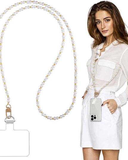 Phone Crossbody Chain CellPhone Lanyard,Universal Phone Chain Strap with Tether Patches Compatible with Most Phones (Z)