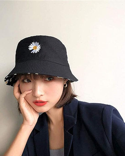 Malaxlx Unisex Bucket Hat Beach Sun Hat Aesthetic Fishing Hat for Men Women Teens, Reversible Double-Side-Wear