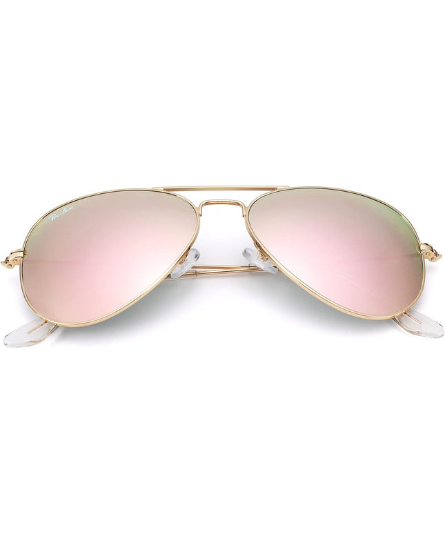 Pro Acme Classic Aviator Sunglasses for Women & Men Glass Lens Metal Frame UV400 Driver Sunglasses