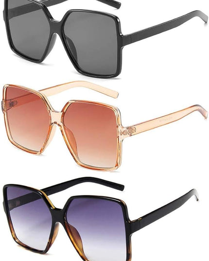 Dollger Oversized Square Sunglasses for Women Big Large Wide Fashion Shades for Men UV Protection Unisex
