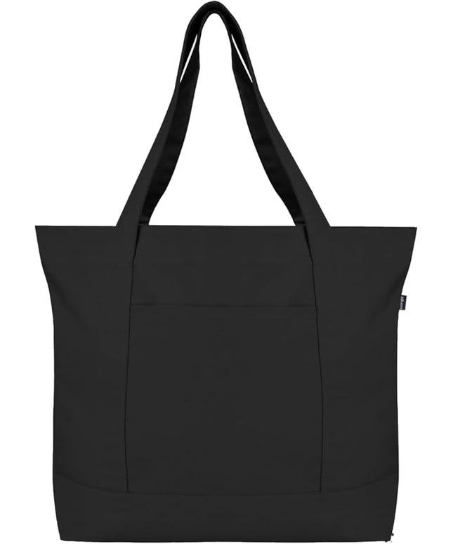 Eco Right Canvas Tote Bag for Women with Zip & Inner Pocket, 100% Organic Cotton Tote Bags for Men, Shopping, Beach