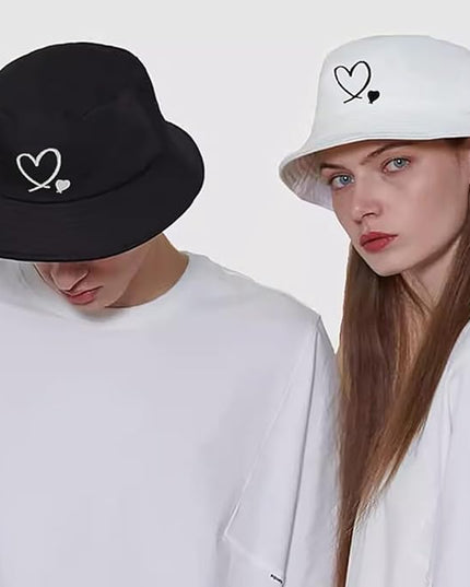 XYIYI Fashion Embroidery Bucket Hat Cotton Beach Fisherman Hats for Women Girls