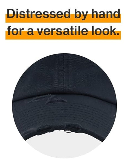 KBETHOS Vintage Washed Distressed Cotton Dad Hat Baseball Cap Adjustable Polo Trucker Unisex Style Headwear