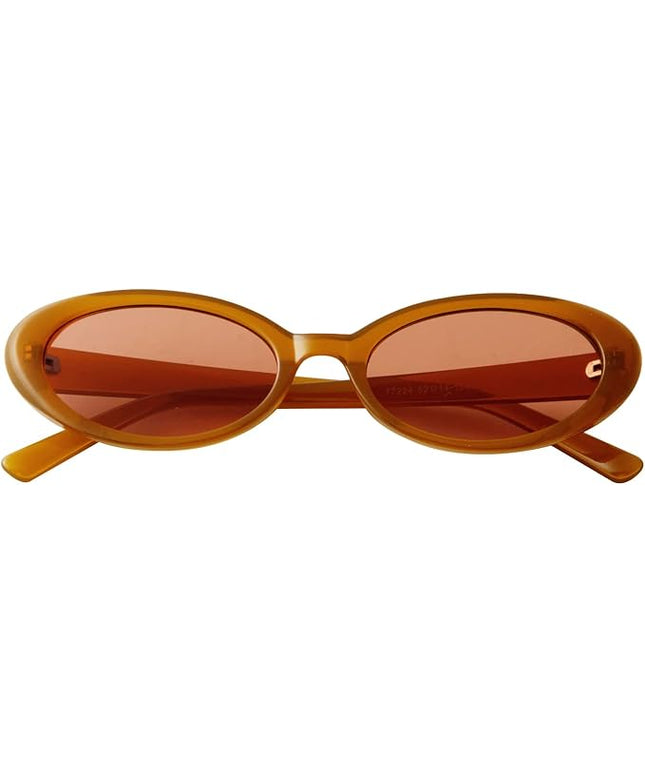 90s Sunglasses for Women Men Retro Small Oval Sunglasses
