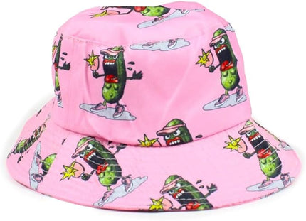 Pickle Monsters Bucket Hat - Fun Pickleball Hat Featuring The Dreaded Crew - 3 Sizes!