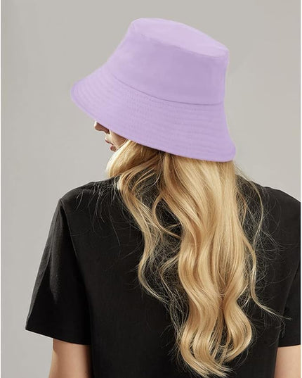 Malaxlx Unisex Bucket Hat Beach Sun Hat Aesthetic Fishing Hat for Men Women Teens, Reversible Double-Side-Wear