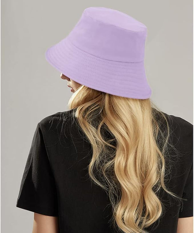 Malaxlx Unisex Bucket Hat Beach Sun Hat Aesthetic Fishing Hat for Men Women Teens, Reversible Double-Side-Wear