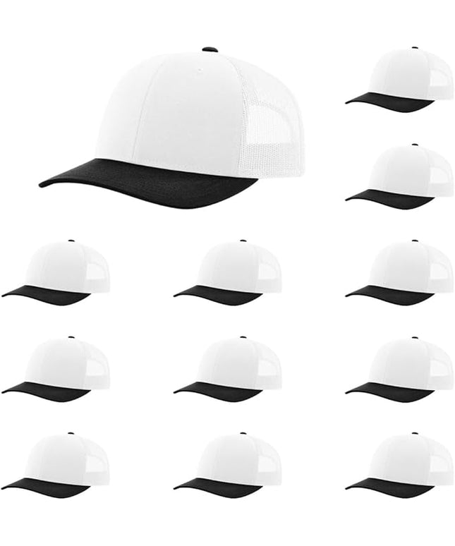 Richardson 112 Classic Six-Panel Adjustable Snapback Trucker Cap | Bulk Packs Available