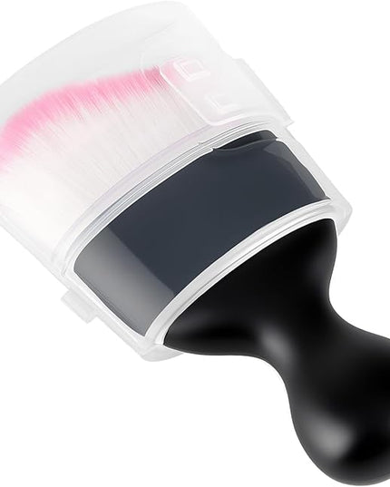 Car Detailing Brush, Soft Bristle Cleaning Brush, Scratch-Free Auto Duster Tool for Dashboard, Air Vents, Leather & Interior Cleaning (Black&Rose with Cap)