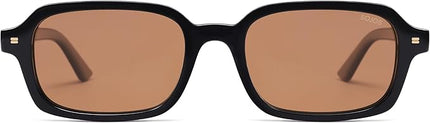 SOJOS Trendy Rectangle Polarized Sunglasses Womens Mens, Small Retro Fashion Thin Slim Square Sunnies SJ2610