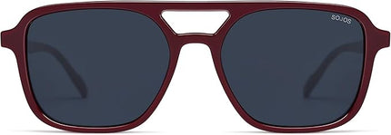 SOJOS Retro Aviator Sunglasses for Women Men,Trendy Rectangle Womens Mens Shades Sun Glasses SJ2202