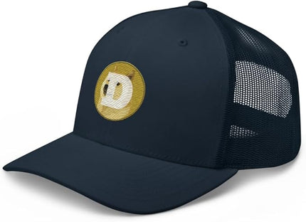 Dogecoin Crypto Embroidered Logo Trucker Cap