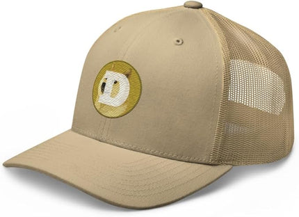 Dogecoin Crypto Embroidered Logo Trucker Cap