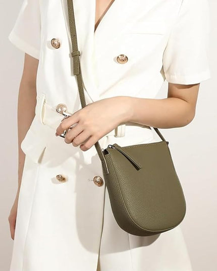 Small Genuine Leather Crossbody Bag, Phone Wallet Purse with Adjustable Strap, Shoulder Bag for Women
