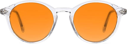 TIJN Blue Light Blocking Glasses Men Women Vintage Thick Round Rim Frame Eyeglasses