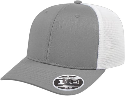 Cap America i8502 Flexfit 110 Premium Mid Profile 6-Panel Mesh Back Trucker Cap Hat w/UV Guard & Adjustable Snapback
