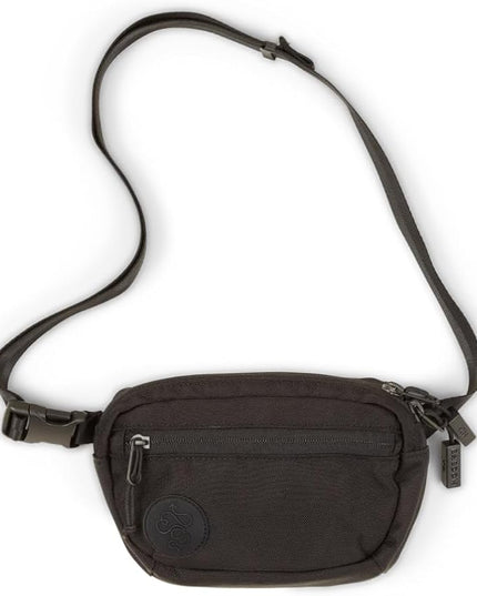 Baboon to the Moon Fanny Pack Mini 1.5L Compact Waist Bag Water Repellent Crossbody Belt Bag Lightweight Travel Everyday Bag for Men Women, Black