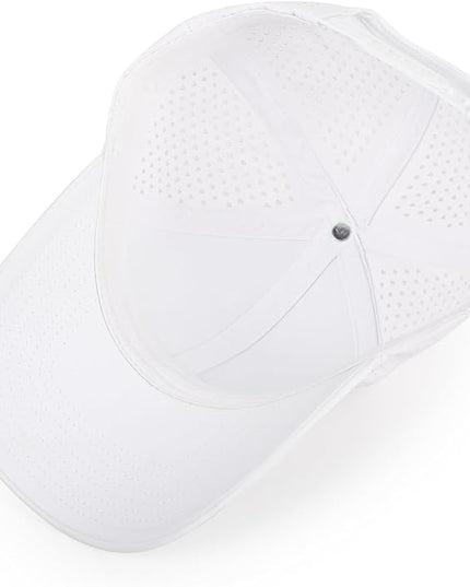 kozinu Quick Dry Baseball Cap Curved Brim Snapback Hat Laser Cut Mesh Ball Cap Golf Ball Cap for Men Women