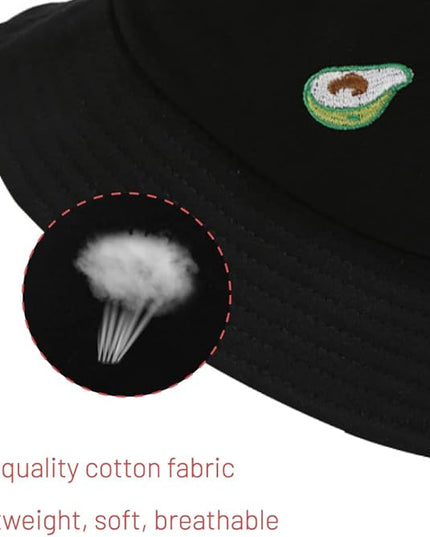 Cotton Bucket Hat for Women Men Summer Travel Sun Beach Bucket Cap, Unisex Outdoor Fisherman Hat