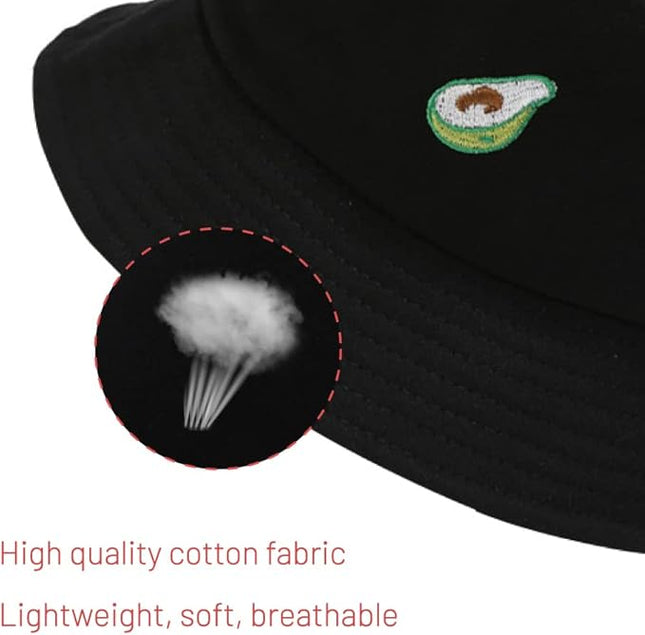 Cotton Bucket Hat for Women Men Summer Travel Sun Beach Bucket Cap, Unisex Outdoor Fisherman Hat